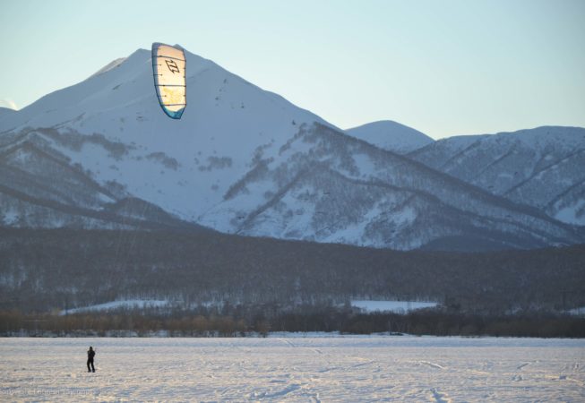 ski de randonnée et snow kite au coeur des volcans actifs du Kamtchatka